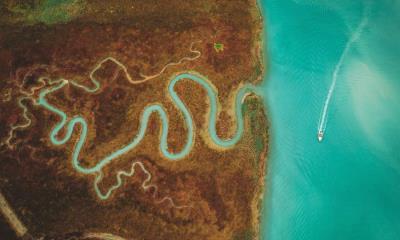 威尼斯式的“甜蜜生活”  |  威尼斯潟湖中的三角洲, 意大利 (© Dimitri Weber/Amazing Aerial Agency) - 2025/05/17