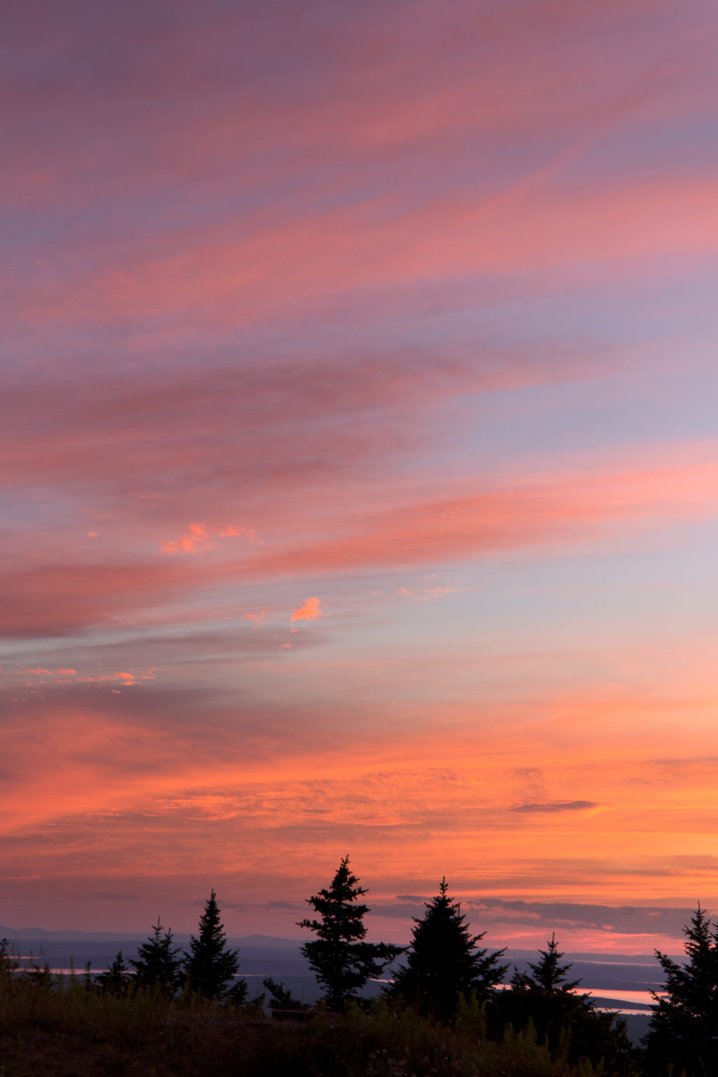 Warm Painted Sunset Sky