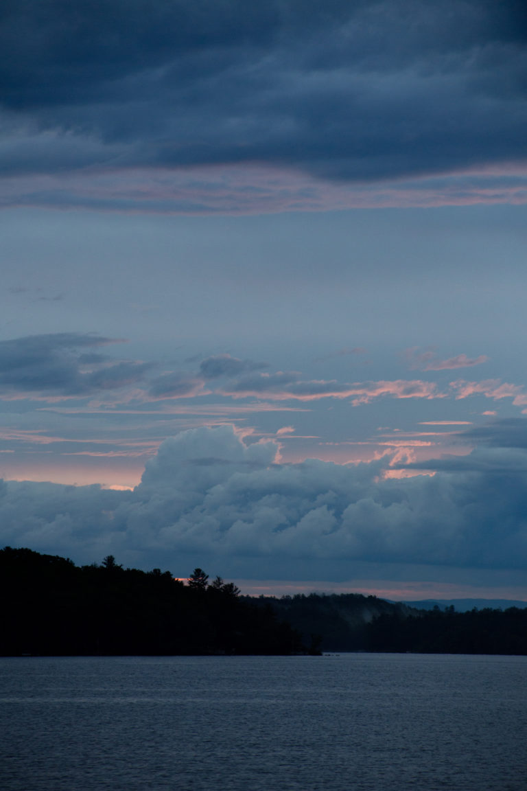 Storm Rolling Through Over Lake