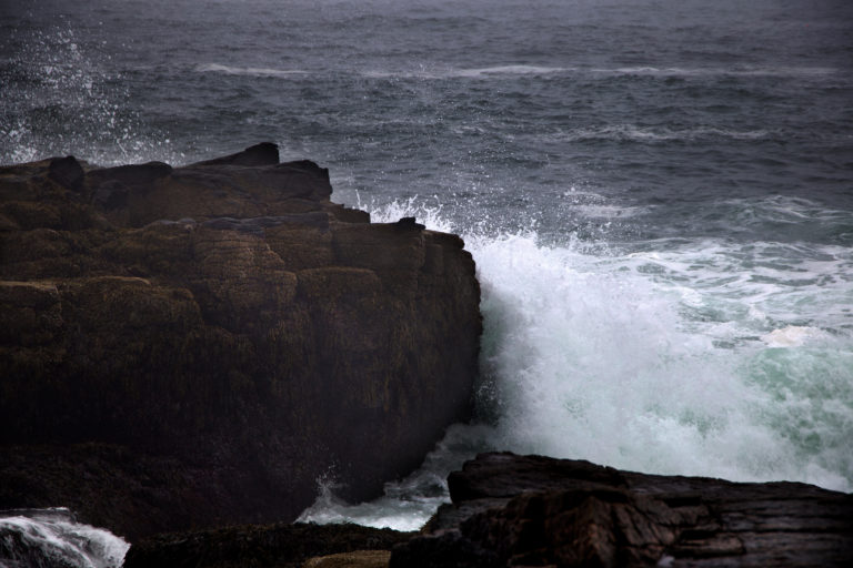 Waves Crashing on the Rocks