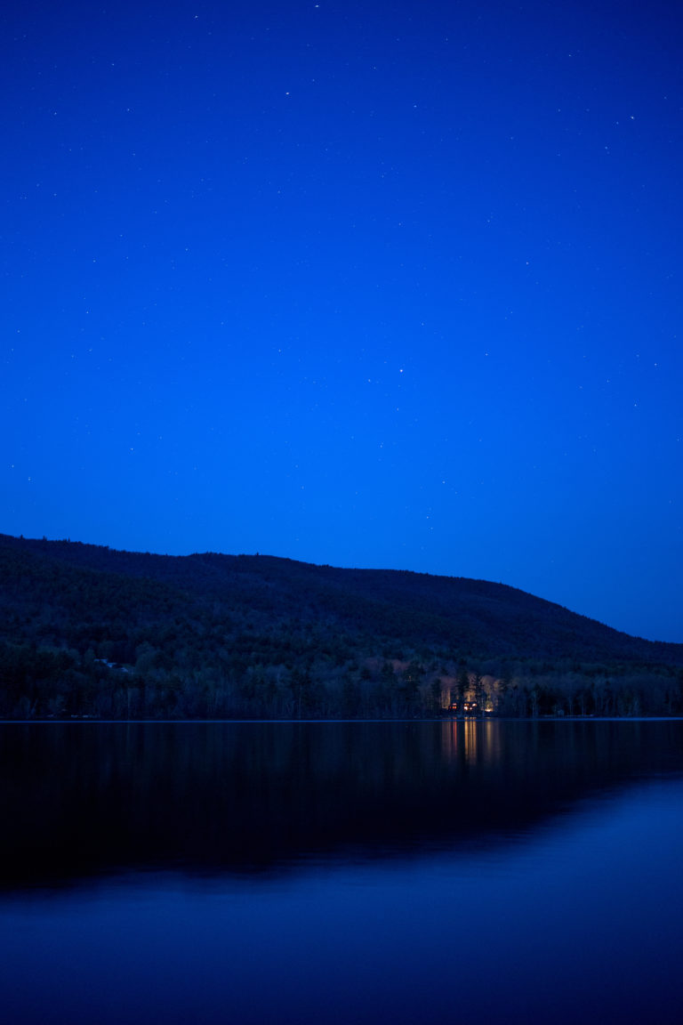 Sapphire Blue Night Sky Reflections