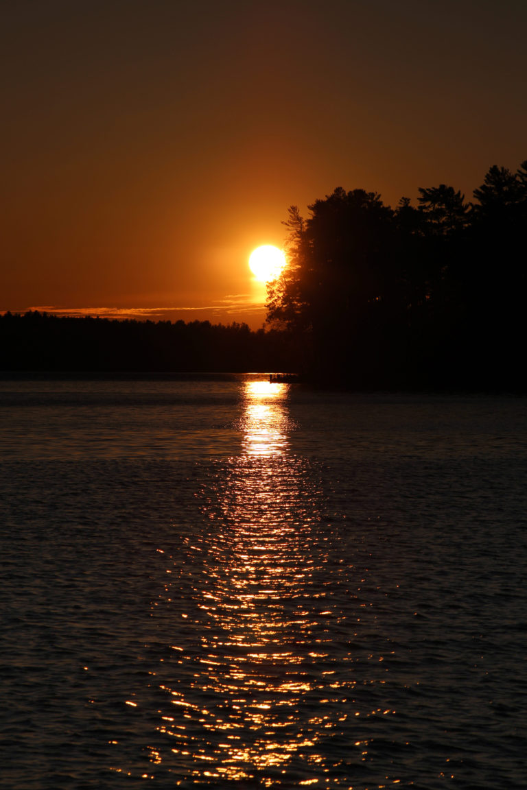 Summer Sunset Slipping Behind a Peninsula