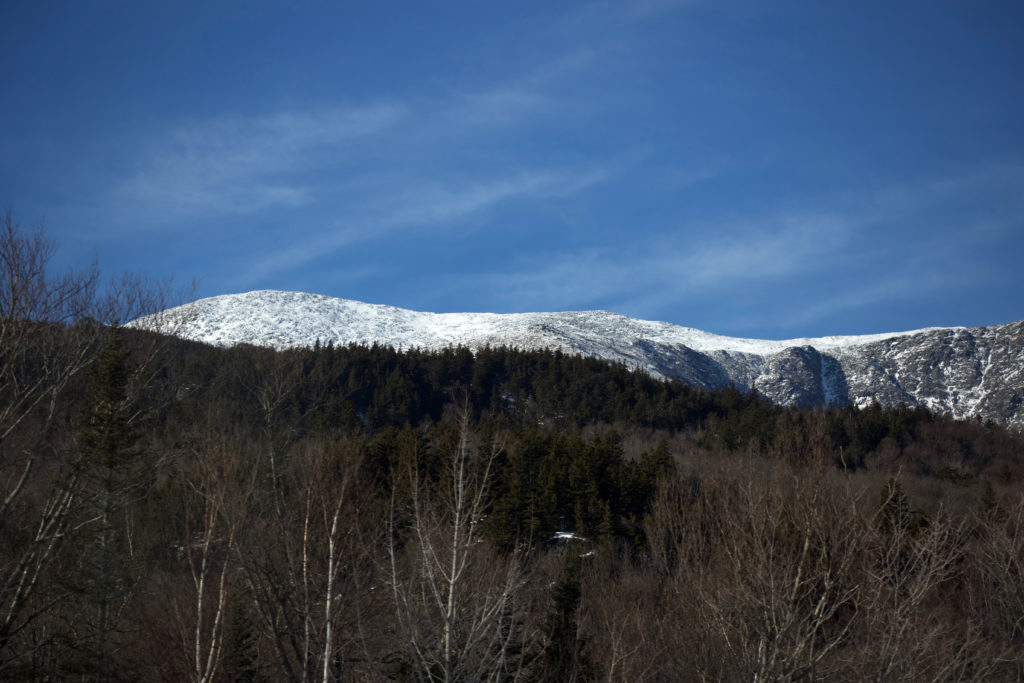 Snow Covered Mountain Range in the Distance