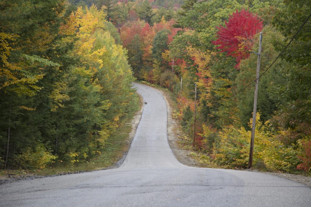 Steep Road in the Fall