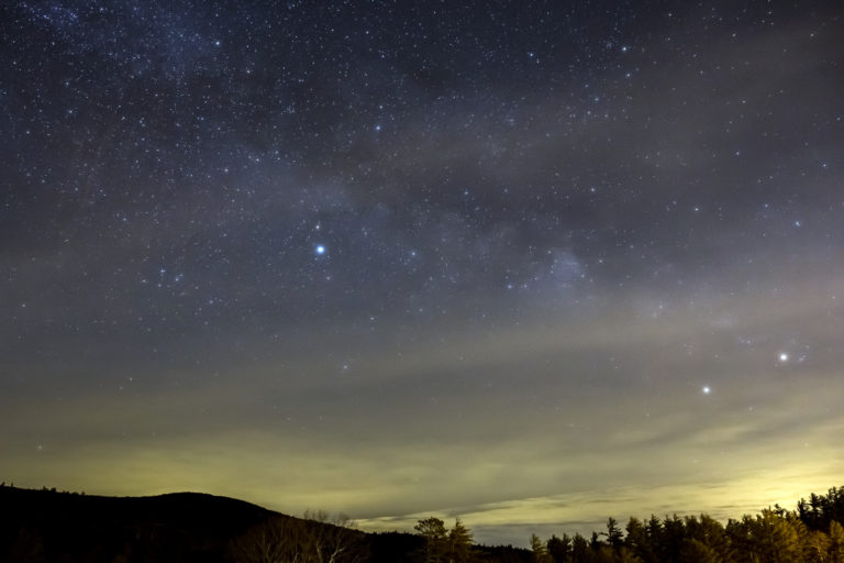 Golden Horizon at Night