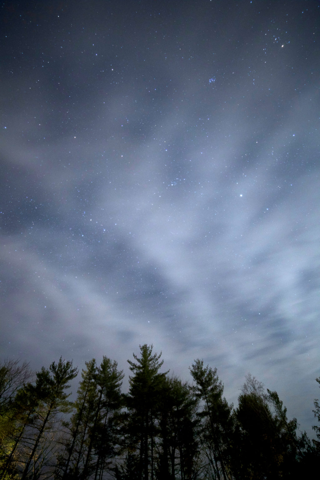 Stars Shining Through Thin Clouds