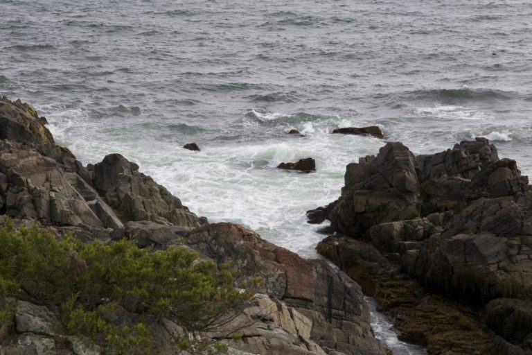 Waves Coming In On Rocky Shore