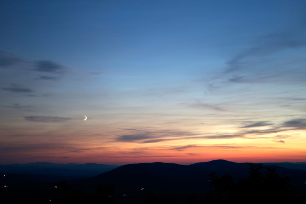 Crescent Moon at Sunset