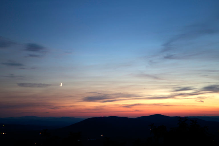 Crescent Moon at Sunset