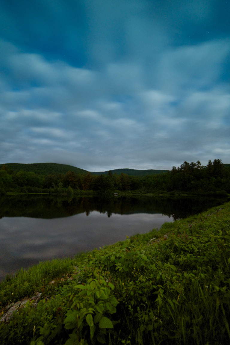 Interesting Clouds Over Pond