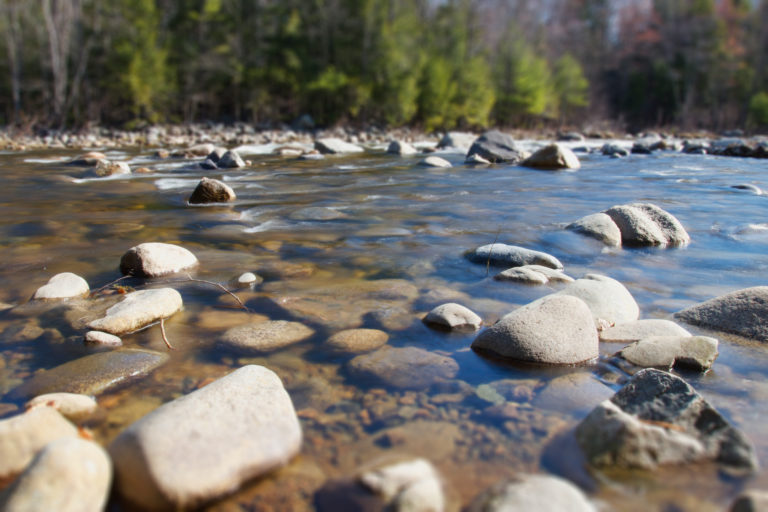 Wide Rocky Calm River