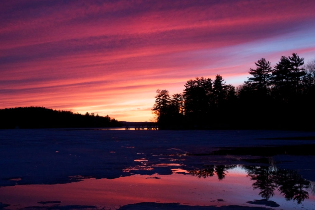 Vibrant Sky and Lake Reflection