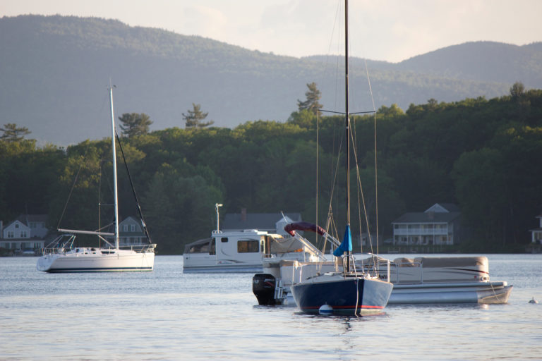 Summer Boats on a Lake