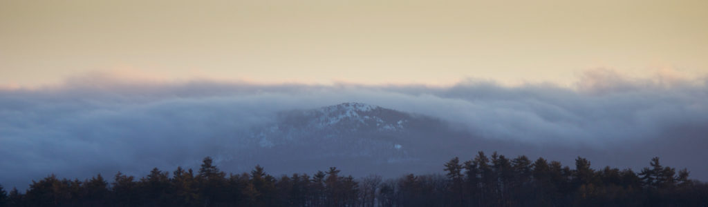 Cloudy Winter Mountain Panorama