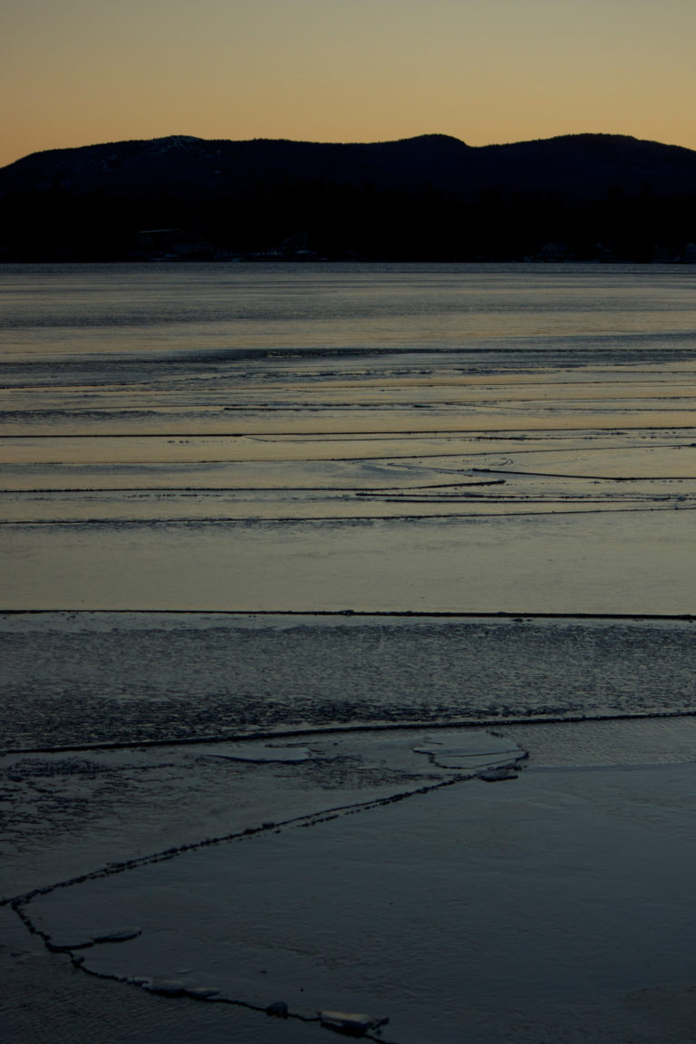 Icy Lake at Dusk