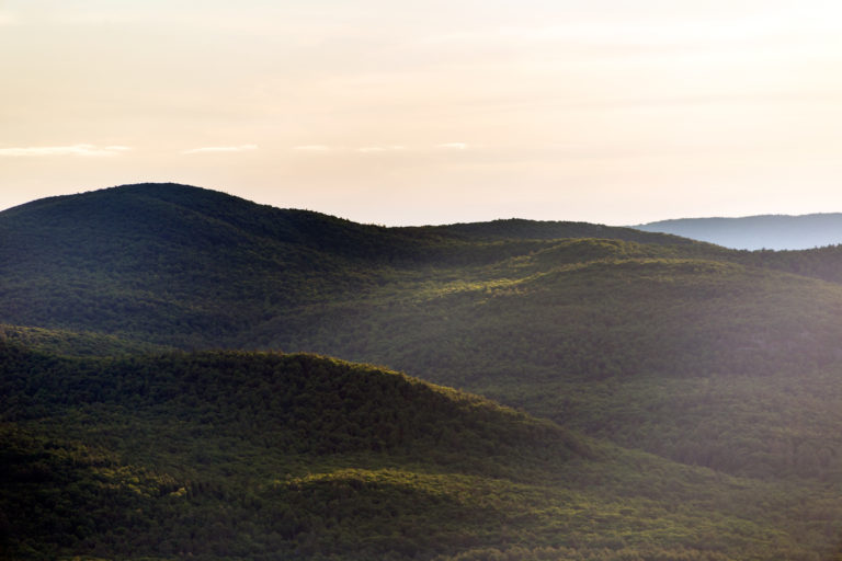 Sunlit Rolling Mountains