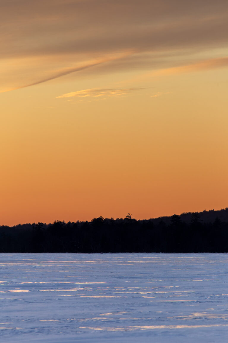 Icy Lake Sunset