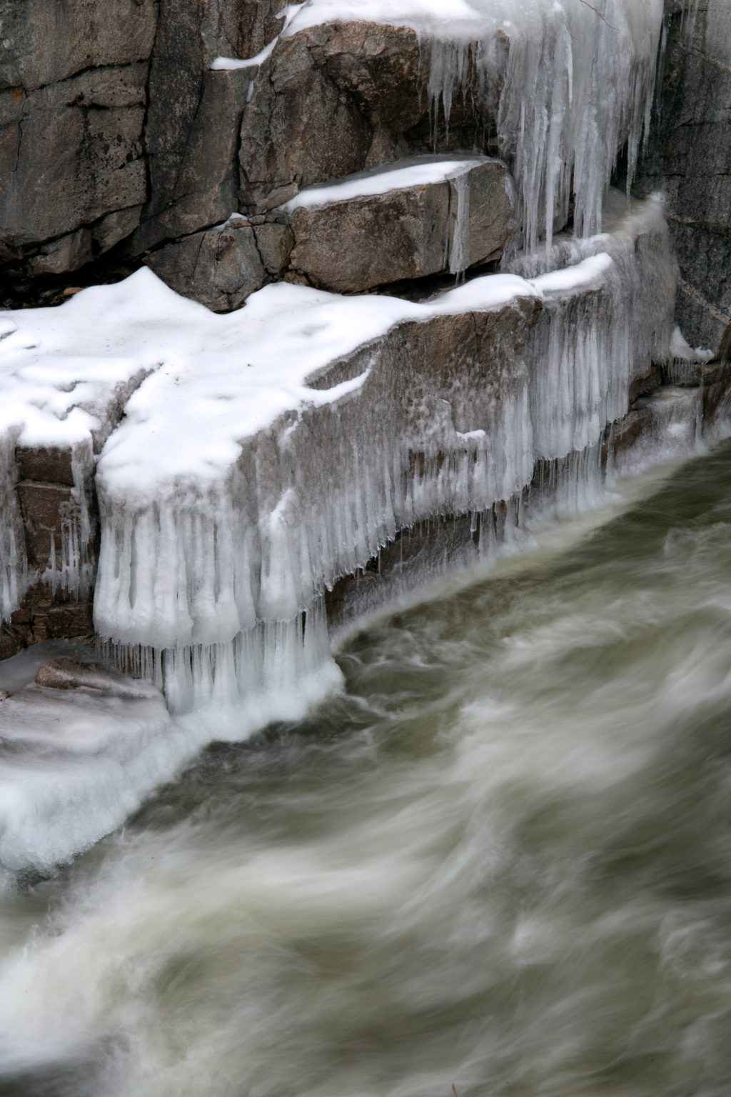 Icy Rushing Stream