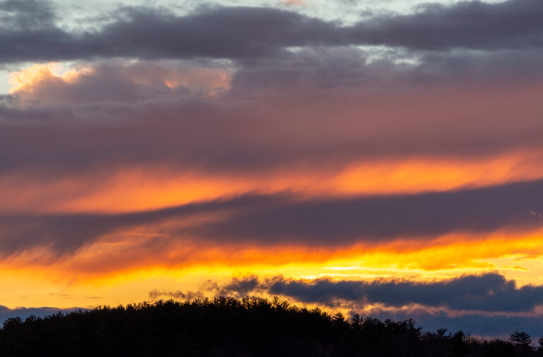 Fiery Sunset Clouds