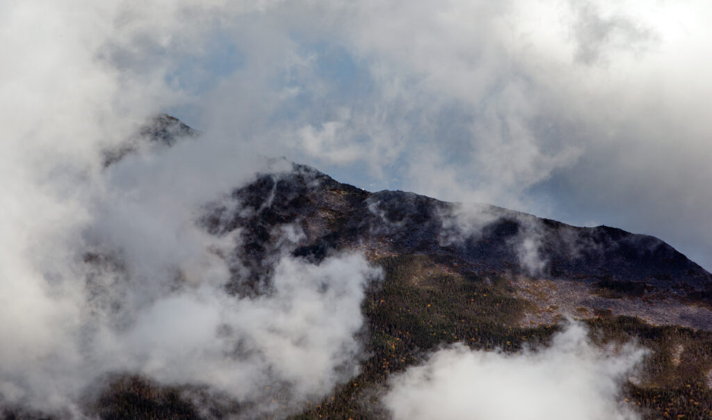 Mountain Peak in the Clouds