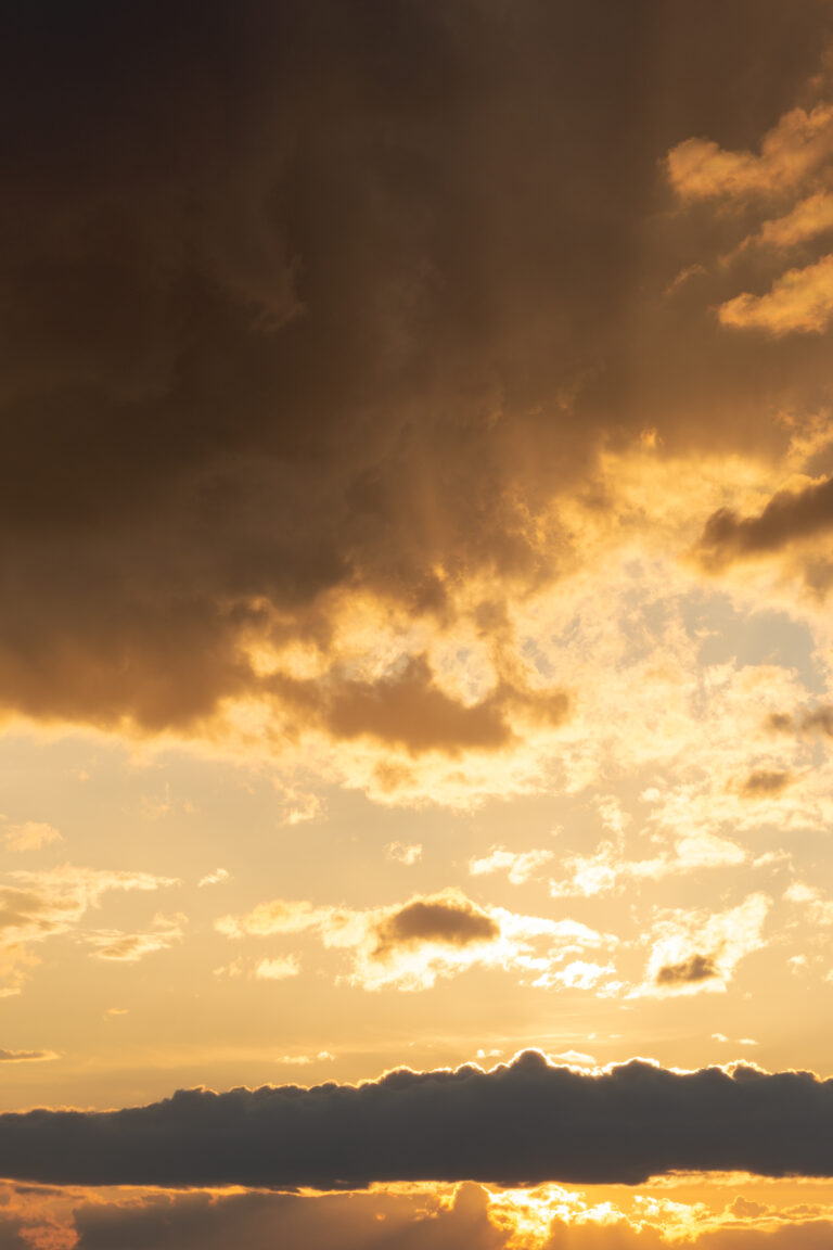 Fiery Sunset Clouds