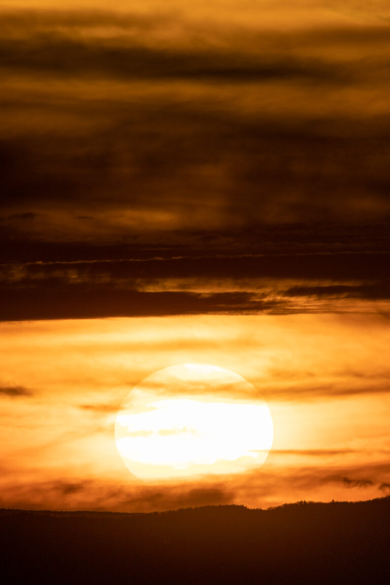 Sunset and Contrasting Clouds