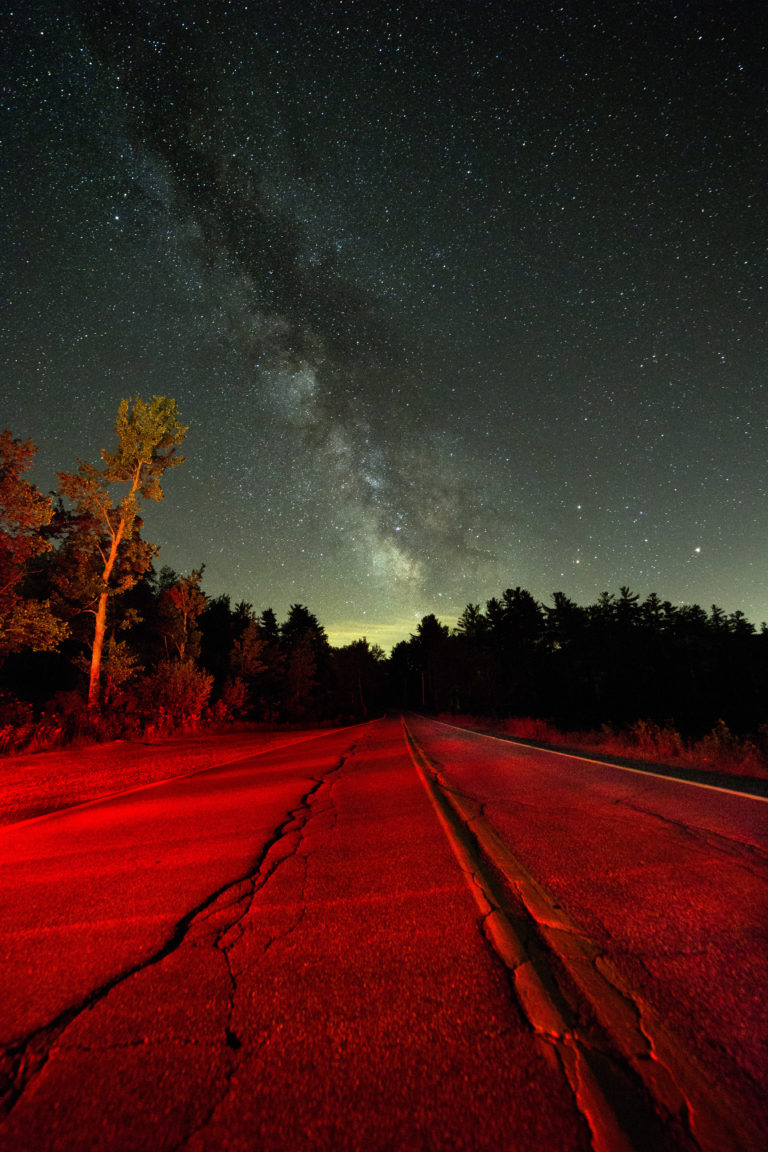 Milky Way Over Red Roadway