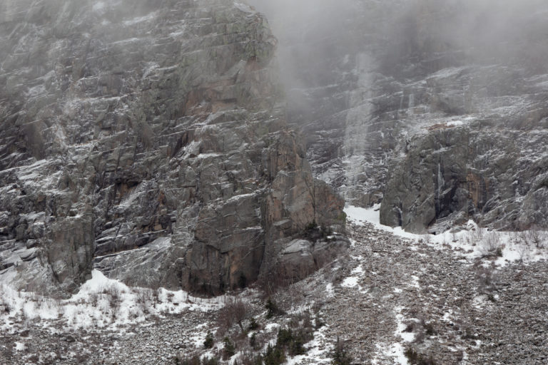 Rocky Ledge Dusted with Snow