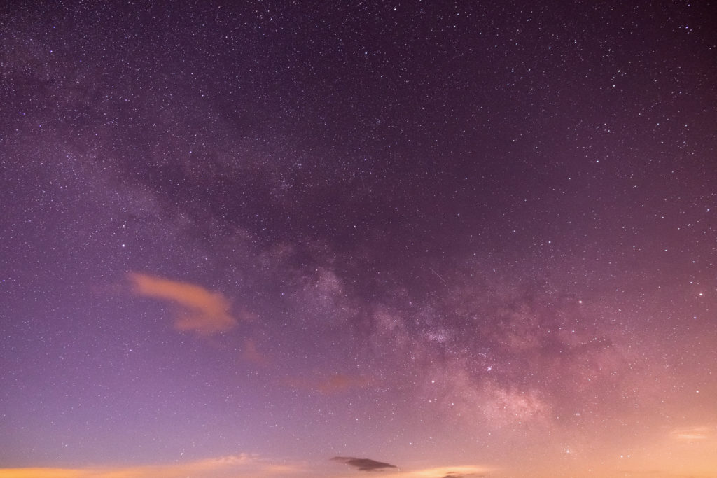 Purple-to-Pink Milky Way