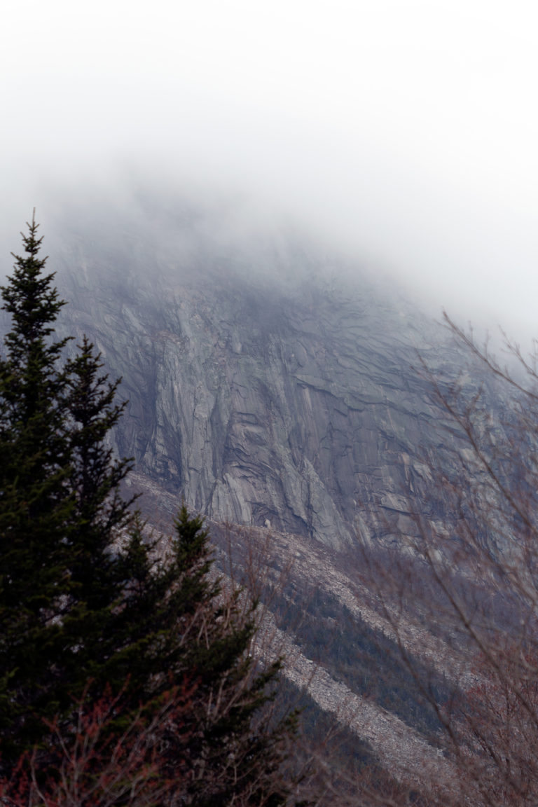 Rockslides Under Cliff