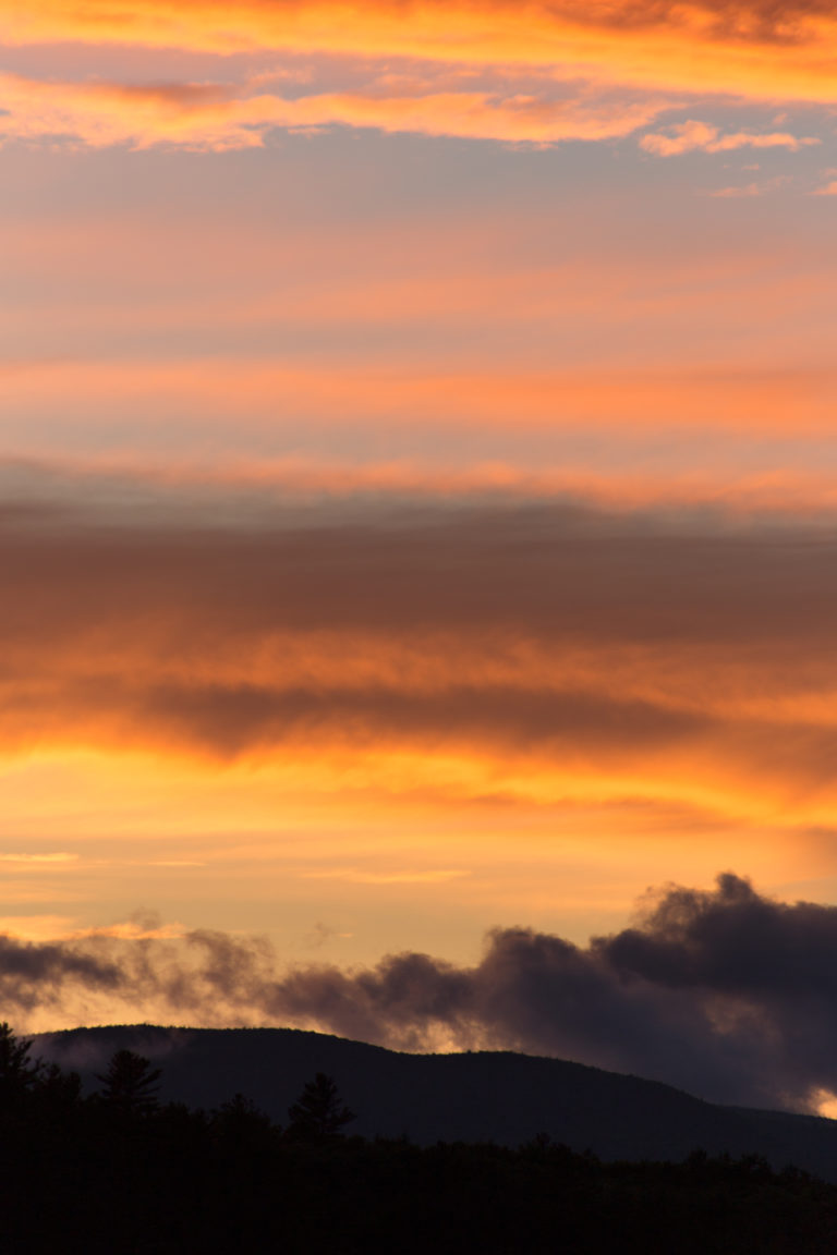 Golden Sunset Over Hill