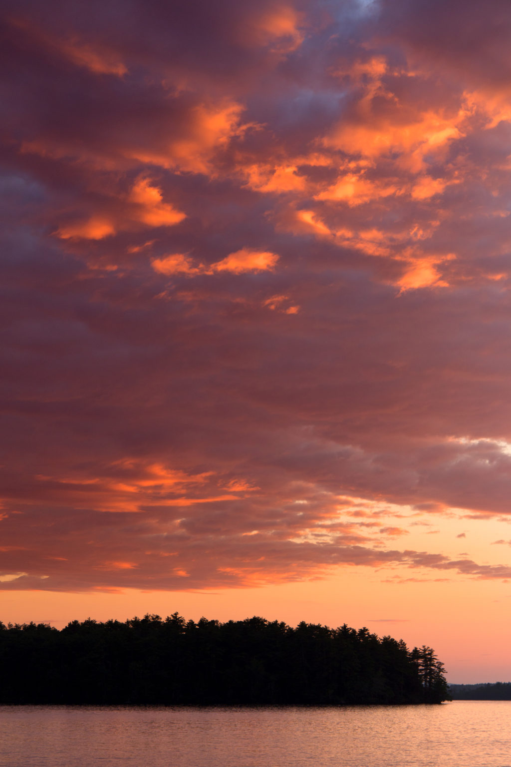 Warm Summer Sunset on the Lake