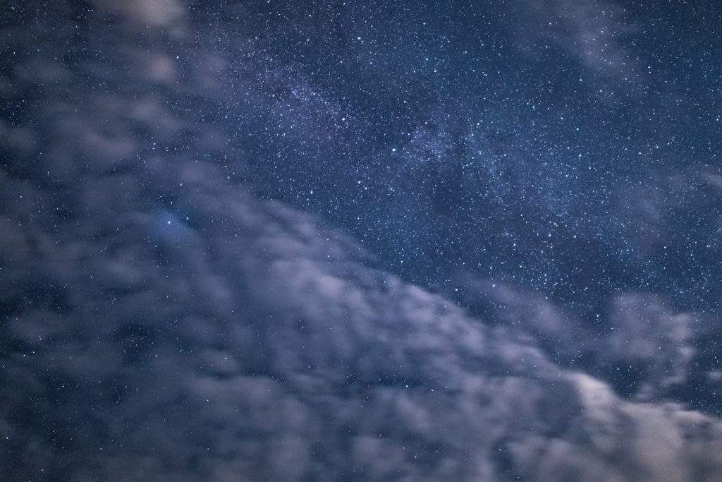 Cool Night Sky with Subtle Clouds