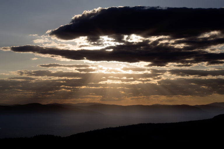 Radiating Sun Through the Clouds