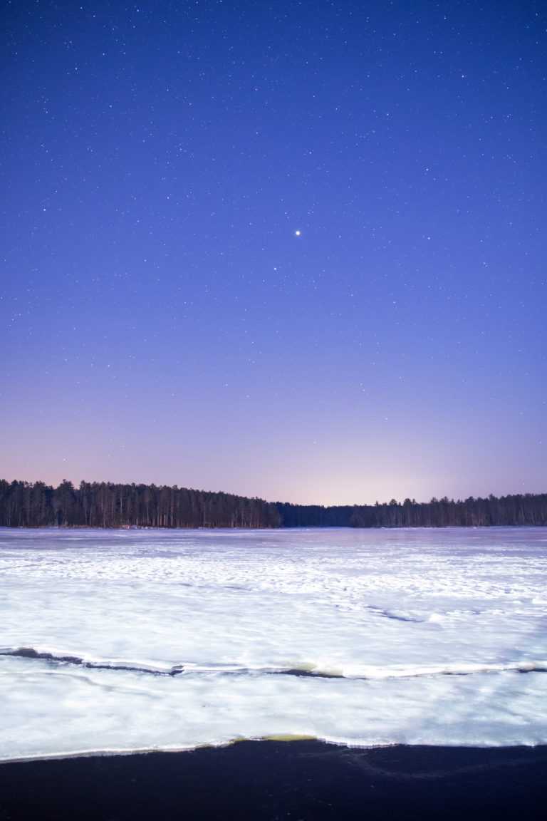 Night Sky Over Winter Ice