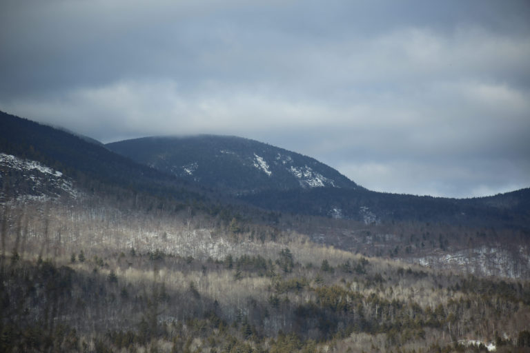 Cloud Cover Over Winter Mountains