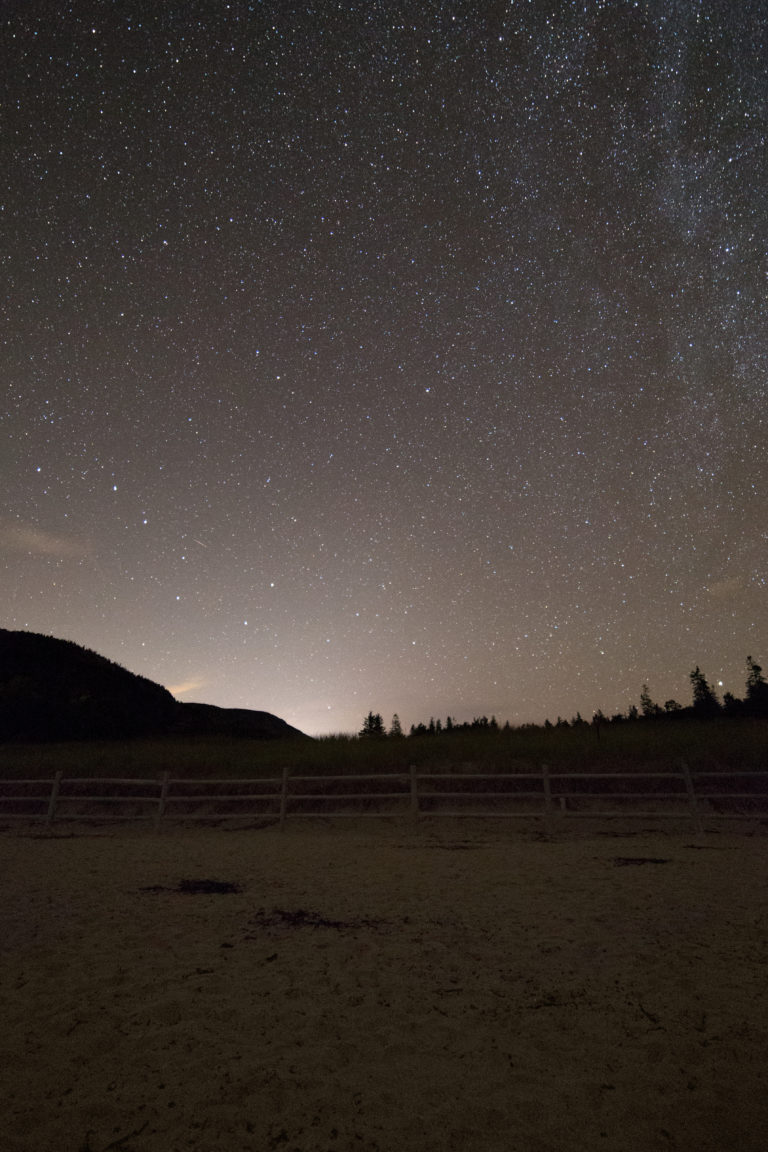 Night Sky Over Beach